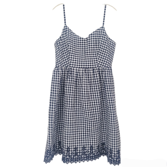 Draper James Gingham Dress- Size 10, Blue & White, Southern Charm & Elegance - Picture 3 of 8